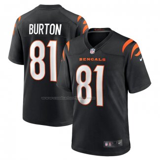 Camiseta NFL Game Cincinnati Bengals Jermaine Burton Negro