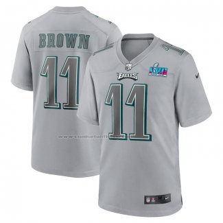 Camiseta NFL Game Philadelphia Eagles A.J. Brown Super Bowl LVII Patch Verde