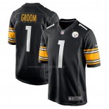 Camiseta NFL Game Pittsburgh Steelers Number 1 Groom Negro