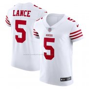 Camiseta NFL Elite San Francisco 49ers Trey Lance Vapor Blanco