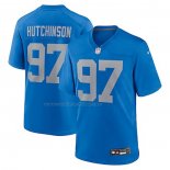 Camiseta NFL Game Detroit Lions Aidan Hutchinson Alterno Azul