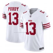 Camiseta NFL Limited San Francisco 49ers Brock Purdy Vapor F.U.S.E. Blanco