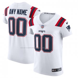 Camiseta NFL Elite New England Patriots Personalizada Vapor Blanco