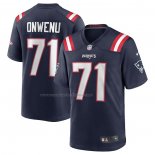 Camiseta NFL Game New England Patriots Mike Onwenu Azul