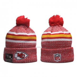 Gorro Beanie Kansas City Chiefs New Era Sideline 2023 Rojo