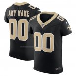 Camiseta NFL Elite New Orleans Saints Vapor F.U.S.E. Personalizada Negro