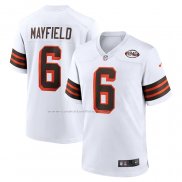 Camiseta NFL Game Cleveland Browns Baker Mayfield 1946 Collection Alterno Blanco