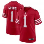 Camiseta NFL Game San Francisco 49ers Number 1 Groom Rojo