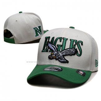 Gorra Philadelphia Eagles Adjustable 9FORTY Blanco Verde