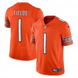 Camiseta NFL Limited Chicago Bears Justin Fields Alterno Vapor Naranja