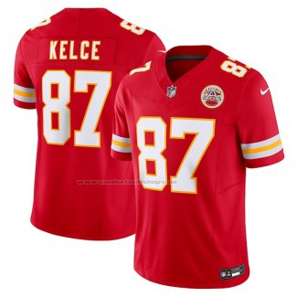 Camiseta NFL Limited Kansas City Chiefs Travis Kelce Vapor F.U.S.E. Rojo