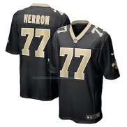 Camiseta NFL Game New Orleans Saints Justin Herron Negro