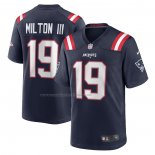 Camiseta NFL Game New England Patriots Joe Milton III Negro