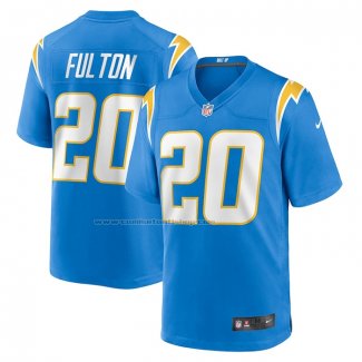 Camiseta NFL Game Los Angeles Chargers Kristian Fulton Azul