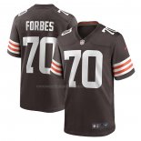 Camiseta NFL Game Cleveland Browns Drew Forbes 70 Marron