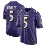 Camiseta NFL Game Baltimore Ravens Brett Hundley Primera Violeta