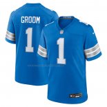 Camiseta NFL Game Detroit Lions Number 1 Groom Azul