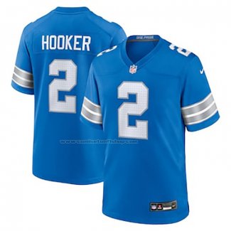 Camiseta NFL Game Detroit Lions Hendon Hooker Azul Blanco