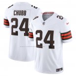 Camiseta NFL Limited Cleveland Browns Nick Chubb 24 Vapor F.U.S.E. Blanco